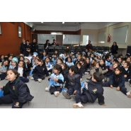 Festejos por el Día de la Bandera con los niños de Jardín